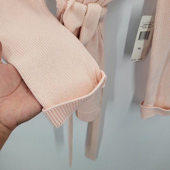 Lauren Ralph Lauren XL Bashful Pink Open Cardigan Moreton Hall Collection NWT - Picture 6 of 9